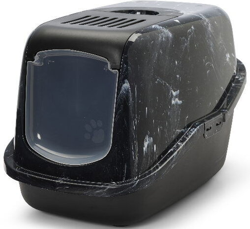 Savic Kattenbak Nestor Marble zwart Savic Kattenbak Nestor Marble zwart