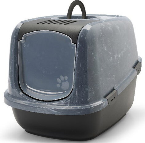 Savic Kattenbak Nestor Jumbo Marble zwart