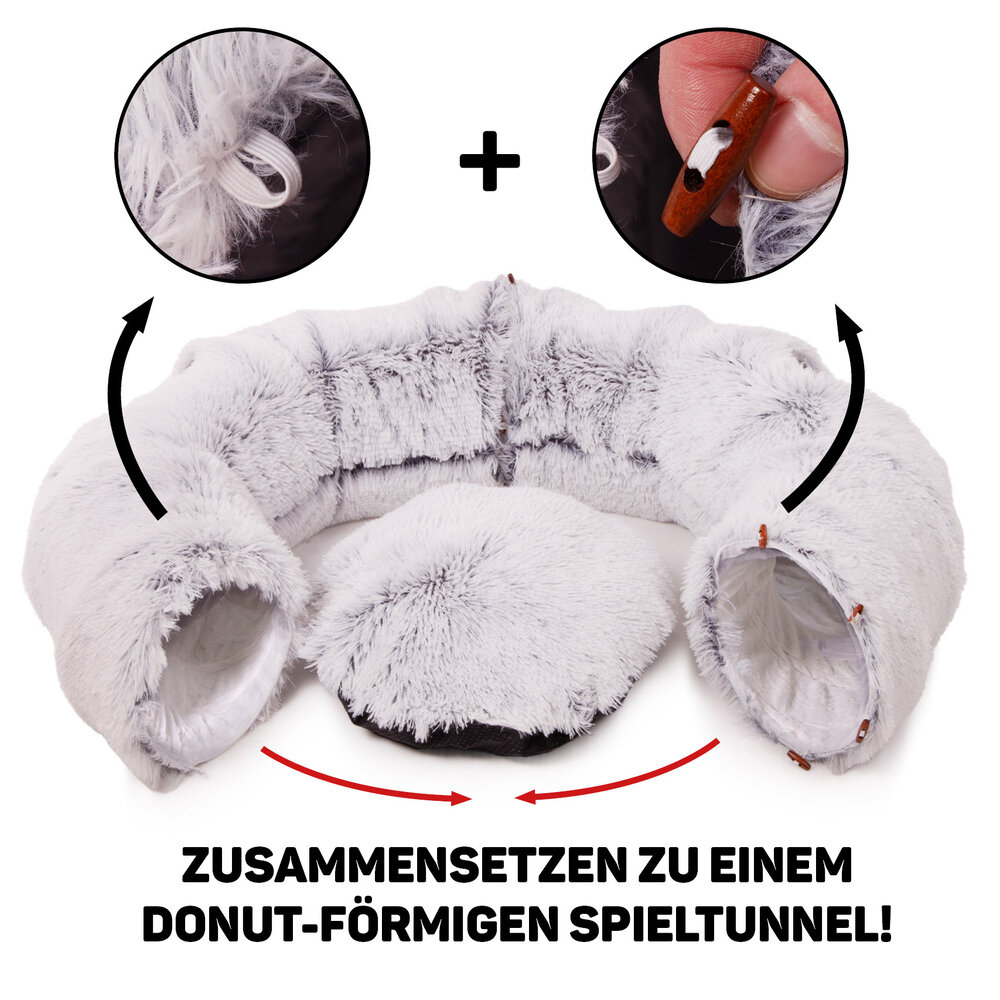 CanadianCat Company Kattentunnel Otis licht grijs