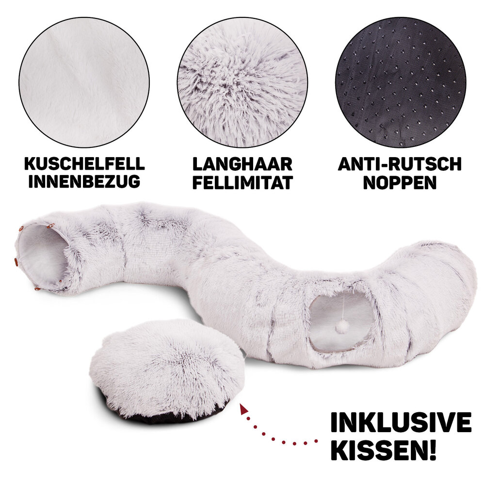 CanadianCat Company Kattentunnel Otis licht grijs