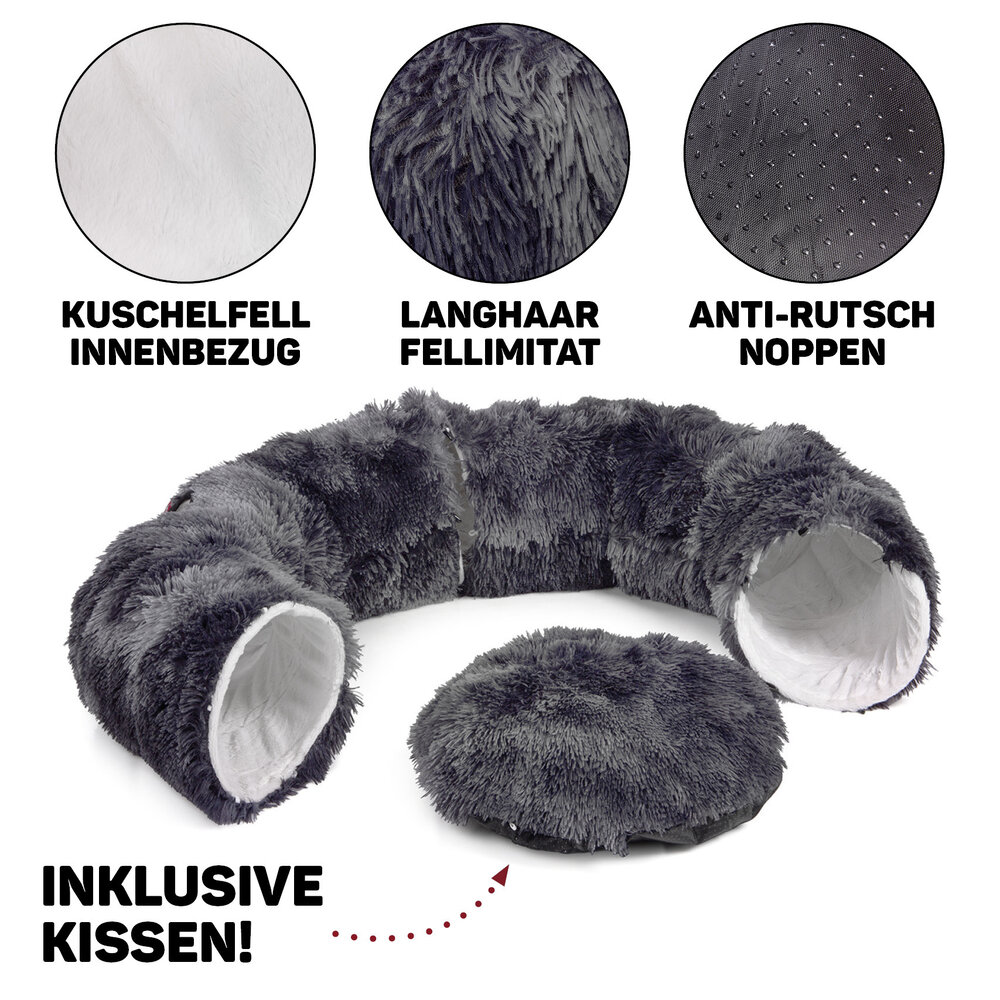 CanadianCat Company Kattentunnel Otis donkergrijs