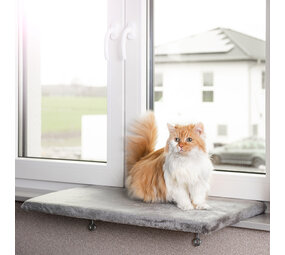 CanadianCat Company Vensterbank Kattenbed Snuggly Place licht grijs