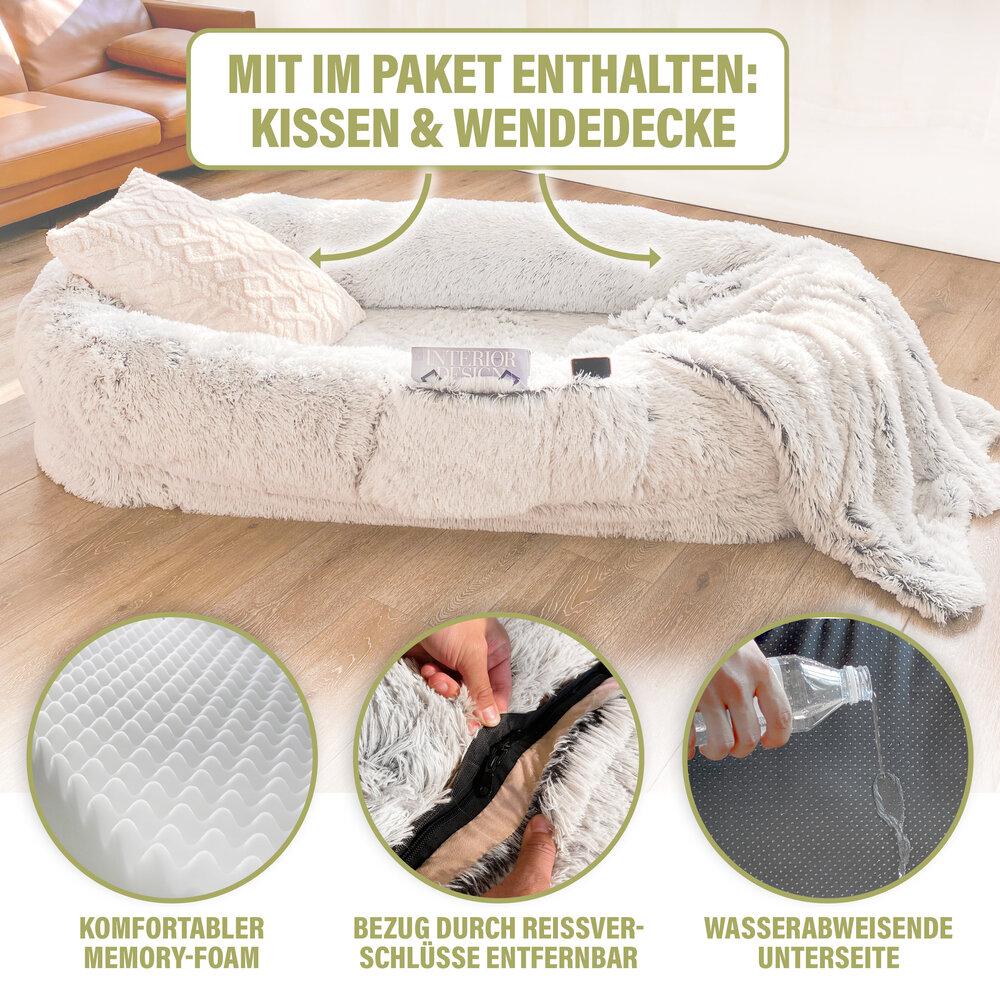 Little Lord Hondenbed XXL 190 cm licht grijs