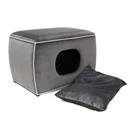 CanadianCat Company Kattenhuis Nelson Design Cave grijs CanadianCat Company Kattenhuis Nelson Design Cave grijs