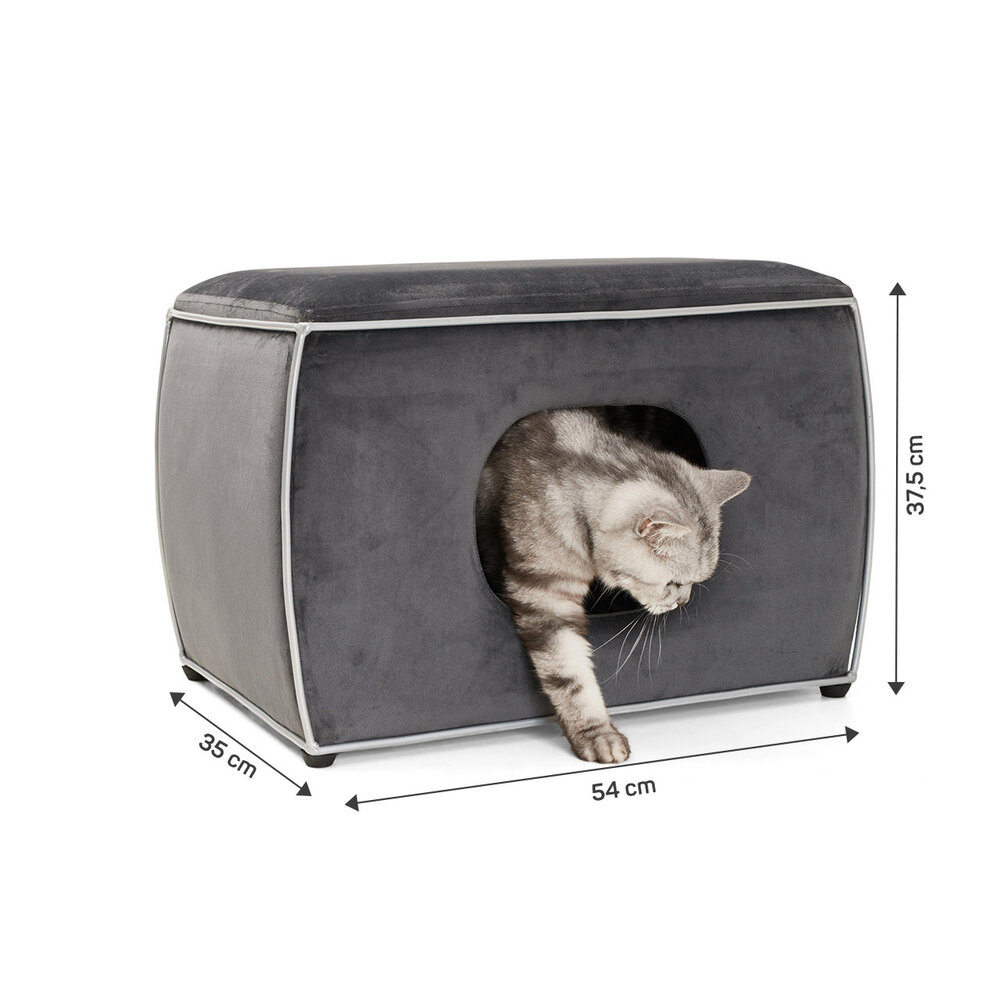 CanadianCat Company Kattenhuis Nelson Design Cave grijs CanadianCat Company Kattenhuis Nelson Design Cave grijs