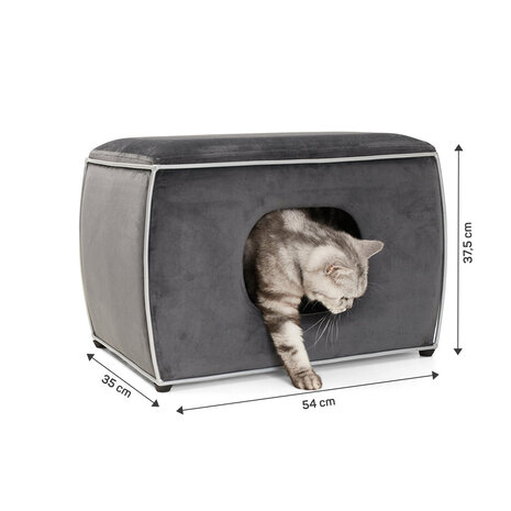CanadianCat Company Kattenhuis Nelson Design Cave grijs CanadianCat Company Kattenhuis Nelson Design Cave grijs