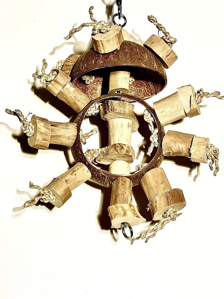 Pets Gifts Papegaaienspeelgoed Coco Boat Wheel Pets Gifts Papegaaienspeelgoed Coco Boat Wheel