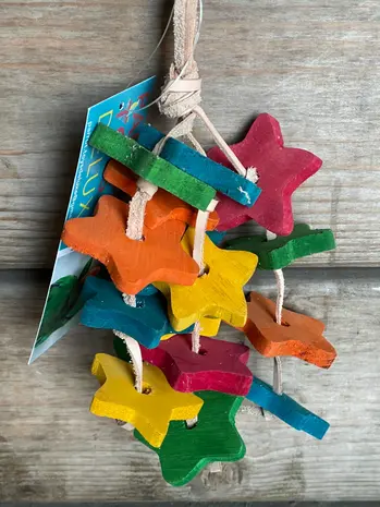 Pets Gifts Vogelspeelgoed Leather Star Nibble