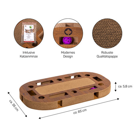 CanadianCat Company Playplate Walnoot Wood Look XL CanadianCat Company Playplate Walnoot Wood Look XL