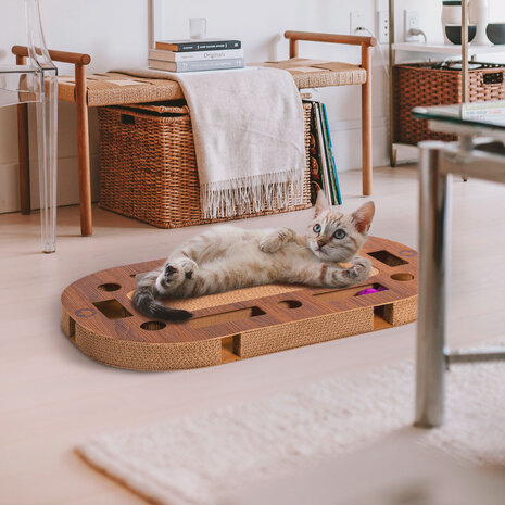 CanadianCat Company Playplate Walnoot Wood Look XL CanadianCat Company Playplate Walnoot Wood Look XL
