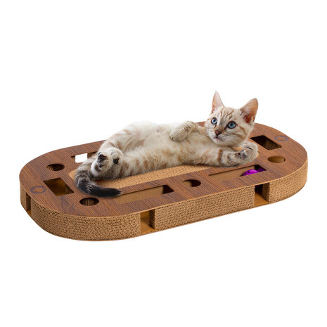CanadianCat Company Playplate Walnoot Wood Look XL CanadianCat Company Playplate Walnoot Wood Look XL