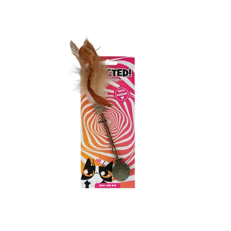 Addicted! Stick with Ball & Feathers kattenspeeltje Addicted! Stick with Ball & Feathers kattenspeeltje