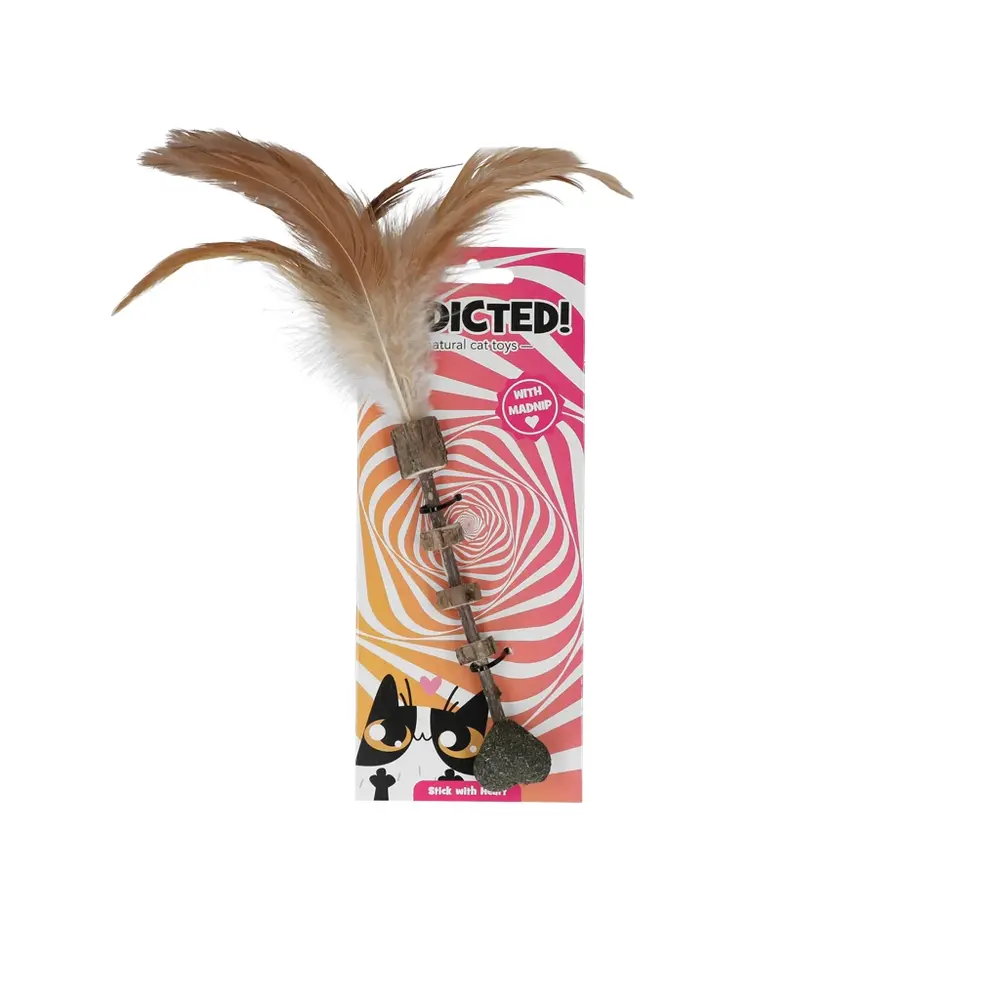 Addicted! Stick with Heart & Feathers kattenspeeltje Addicted! Stick with Heart & Feathers kattenspeeltje