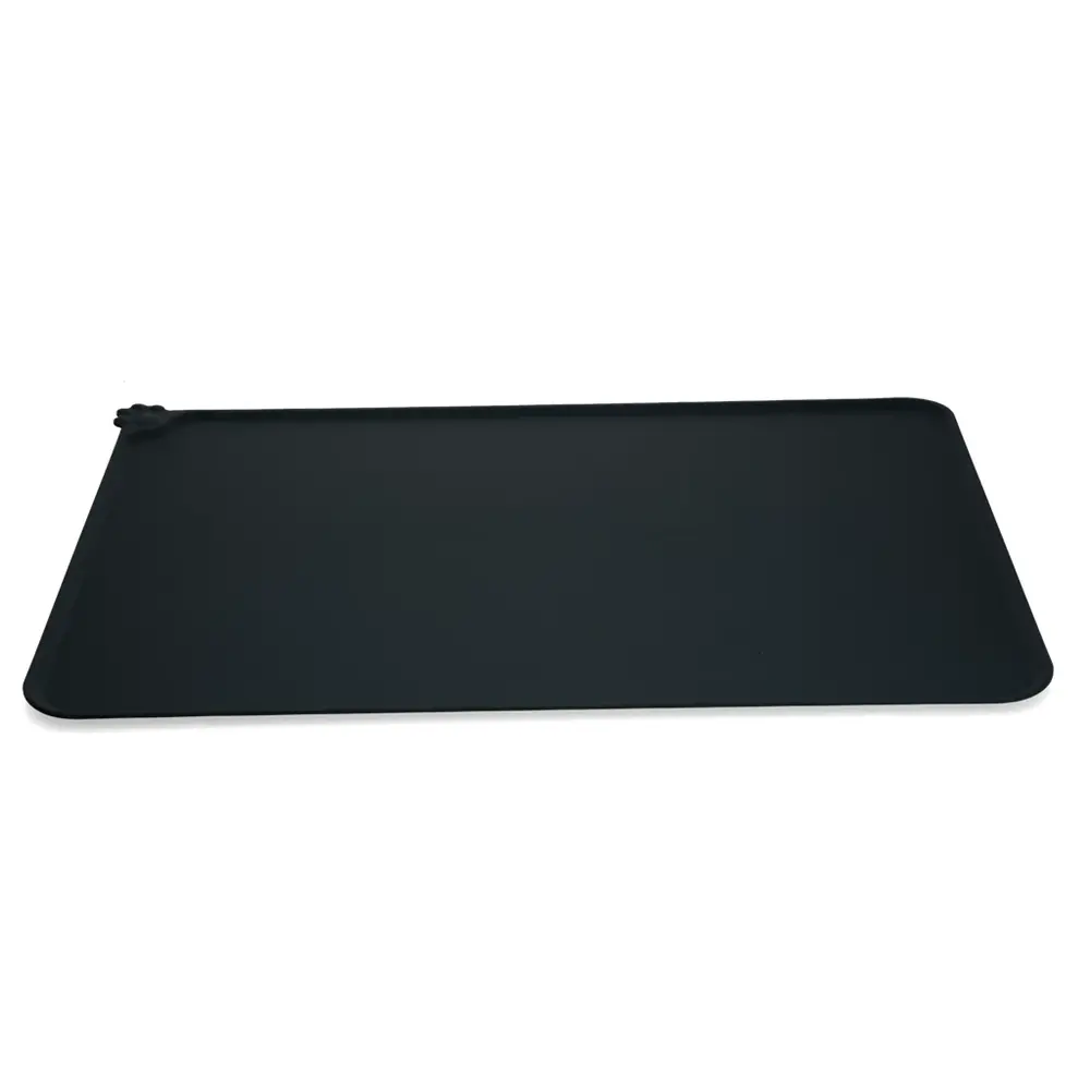 Eat Slow Live Longer Placemat Siliconen donkergrijs Eat Slow Live Longer Placemat Siliconen donkergrijs