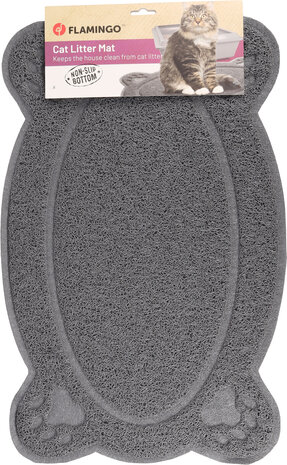 Flamingo Kattenbak Mat Randy grijs Flamingo Kattenbak Mat Randy grijs