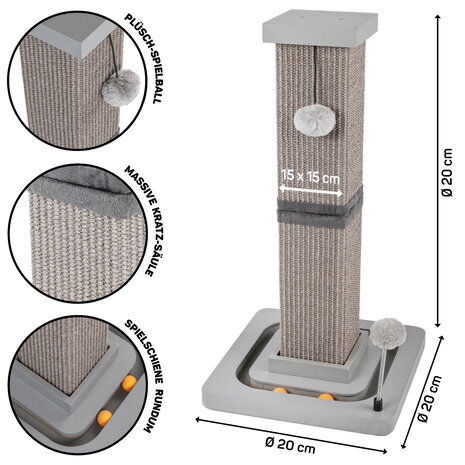 CanadianCat Company Karlo Krabstam Ø14 cm grijs CanadianCat Company Karlo Krabstam Ø14 cm grijs