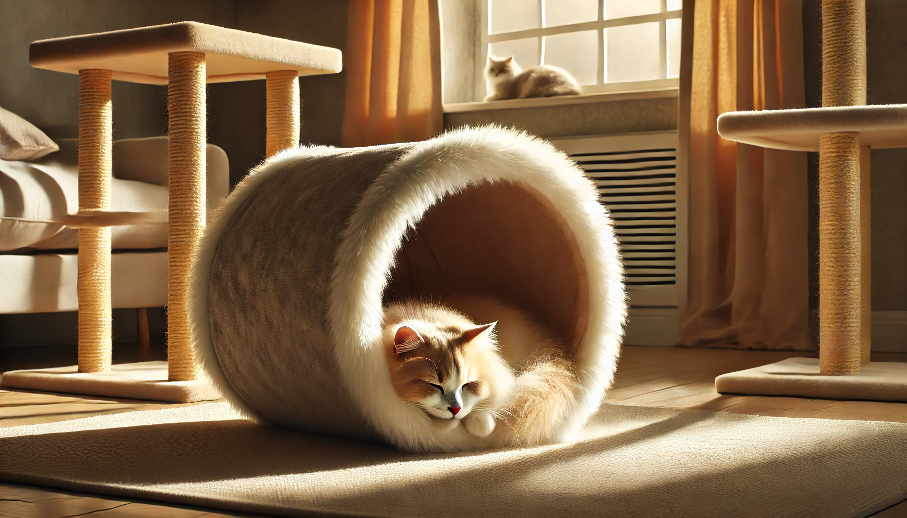 Waarom slapen katten graag in tunnels?