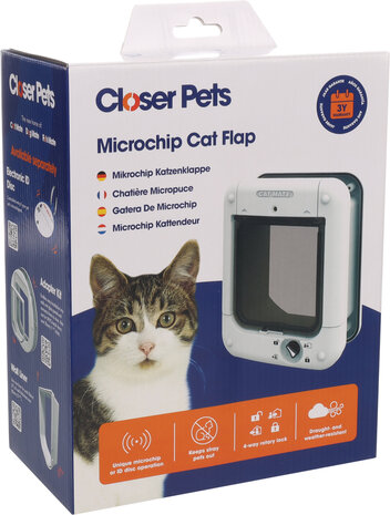 Petmate Kattenluik met Microchip Cat Mate wit
