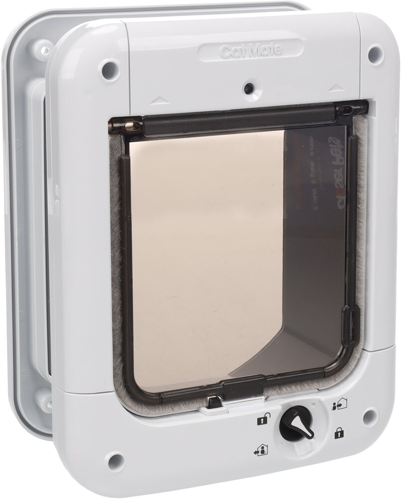 Petmate Kattenluik met Microchip Cat Mate wit