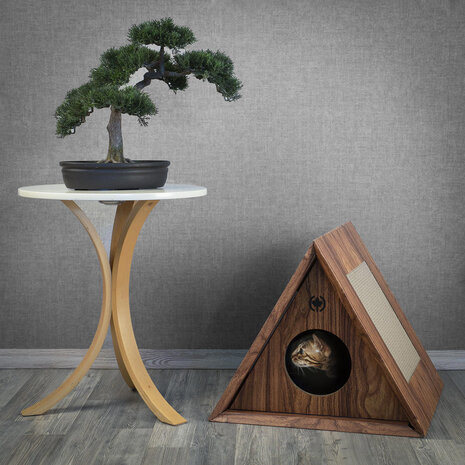 CanadianCat Company Krabmeubel Triangle House Walnoot bruin CanadianCat Company Krabmeubel Triangle House Walnoot bruin