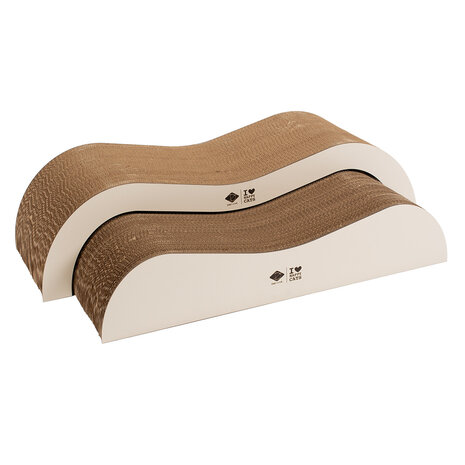 I Love Happy Cats Krabkarton Archie Bruin/Beige 2 stuks