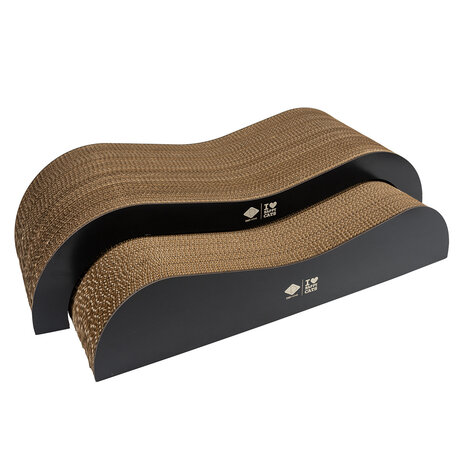 I Love Happy Cats Krabkarton Archie zwart/bruin 2 stuks