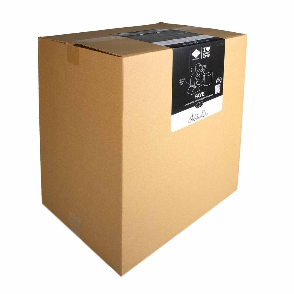 I Love Happy Cats Krabkarton Faye bruin/zwart 3 stuks