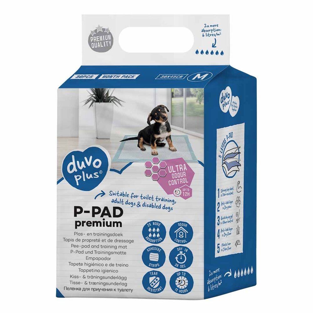 Duvo+ Puppy Pads Ultra Geurcontrole - 30 stuks (30 x 45 cm)
