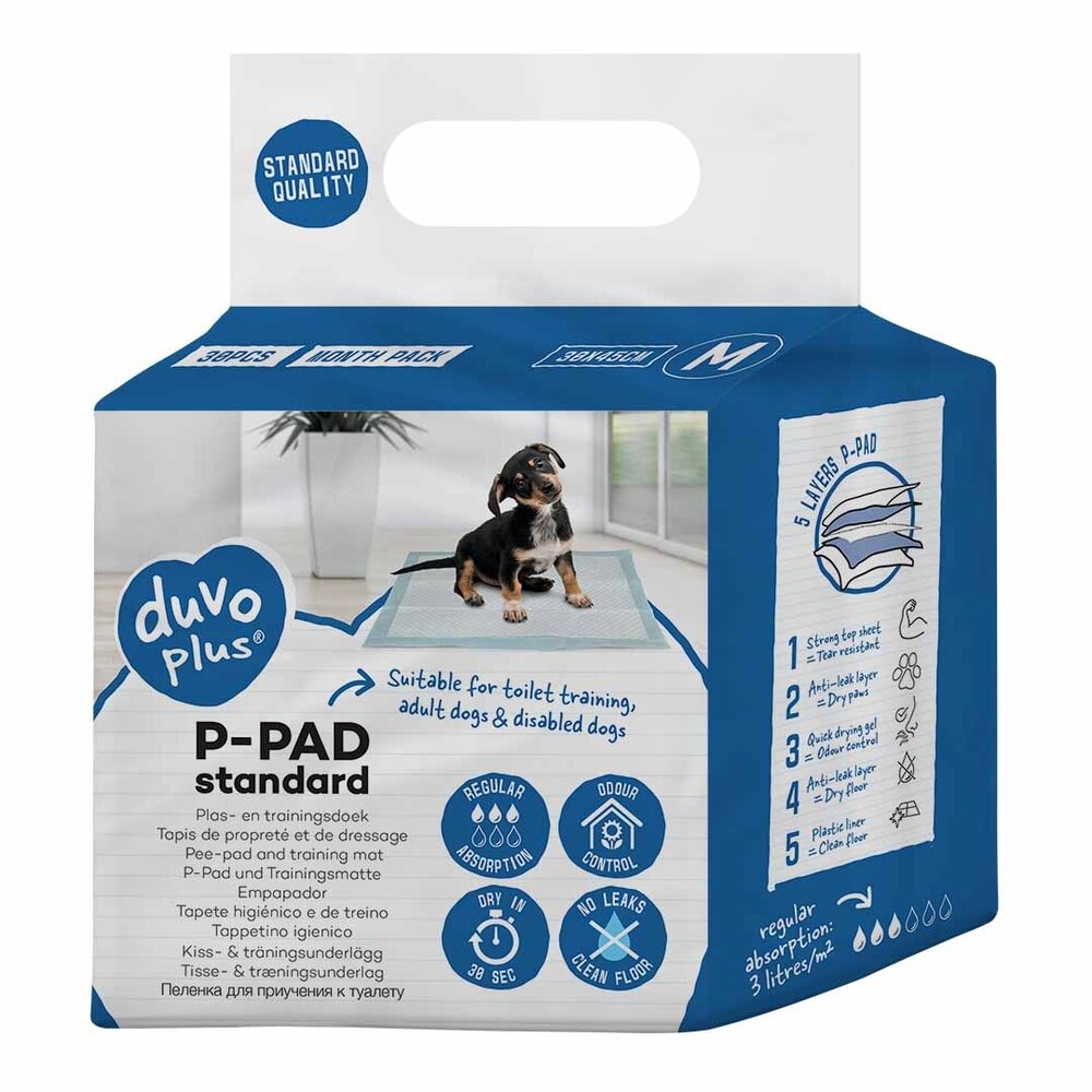 Duvo+ Puppy Pads Basic - 30 stuks (30 x 45 cm)