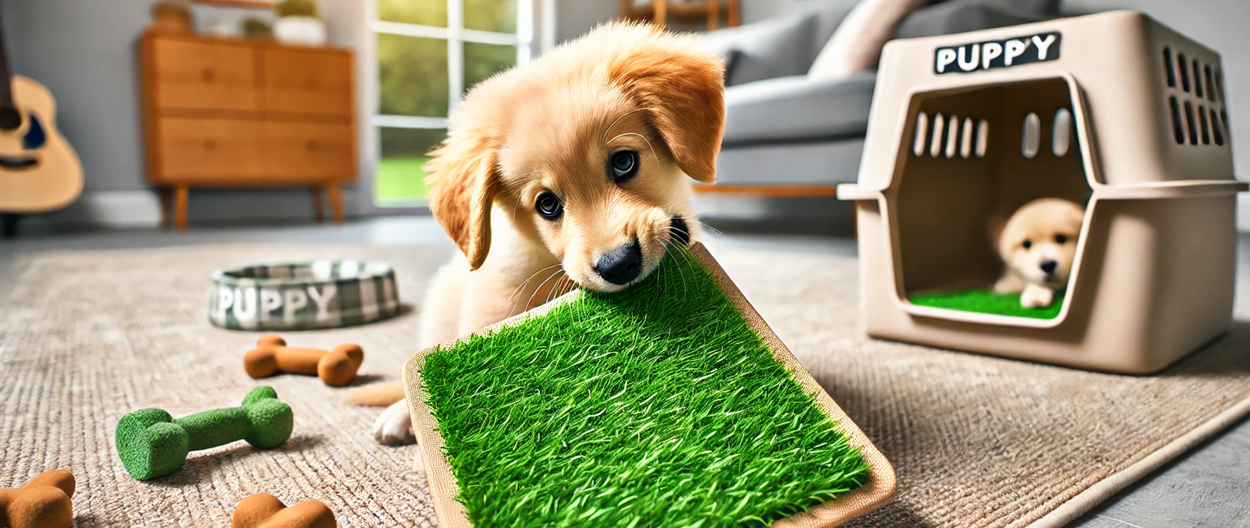 Hoe voorkom je dat je pup de puppy pads kapot bijt?