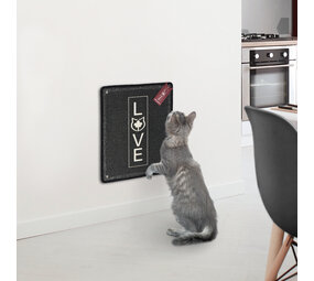 CanadianCat Company Krabmat Deluxe Love antraciet 50 x 40 cm CanadianCat Company Krabmat Deluxe Love antraciet 50 x 40 cm