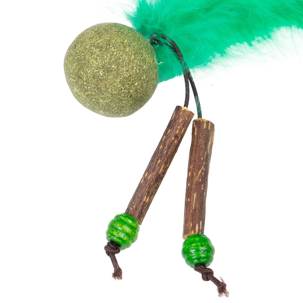 CanadianCat Kattenspeeltje Feather Ball met Catnip - Pets Gifts