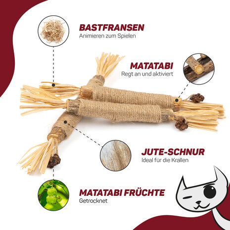 CanadianCat Company Matatabi Kattenspeeltje 3-pack CanadianCat Company Matatabi Kattenspeeltje 3-pack