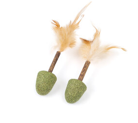 CanadianCat Company Kattenspeeltje Catnip Bites met Matatabi Stick en Veer CanadianCat Company Kattenspeeltje Catnip Bites met Matatabi Stick en Veer