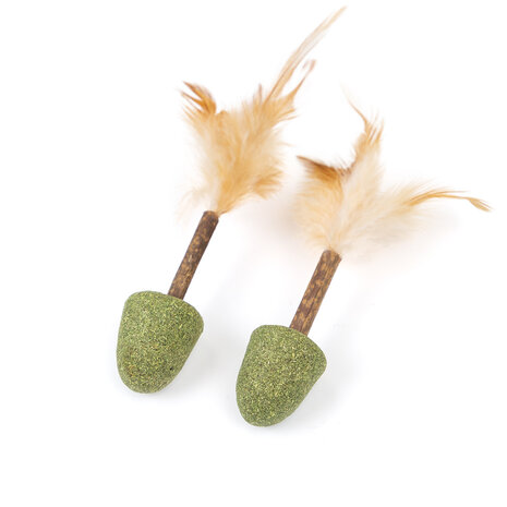 CanadianCat Company Kattenspeeltje Catnip Bites met Matatabi Stick en Veer CanadianCat Company Kattenspeeltje Catnip Bites met Matatabi Stick en Veer