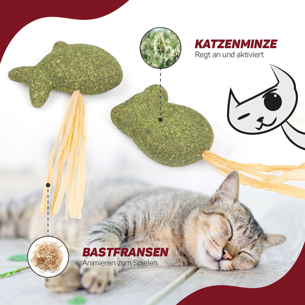 CanadianCat Company Kattenspeeltje Catnip Vis en Muis met Stro CanadianCat Company Kattenspeeltje Catnip Vis en Muis met Stro