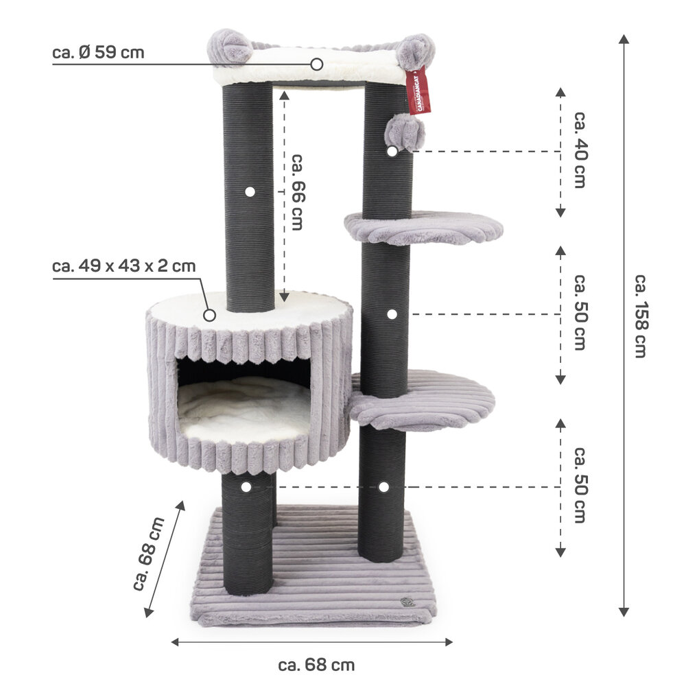 CanadianCat Company Design Krabpaal Edward grijs CanadianCat Company Design Krabpaal Edward grijs
