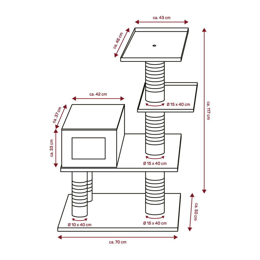 CanadianCat Company Houten Krabpaal Outdoor CanadianCat Company Houten Krabpaal Outdoor