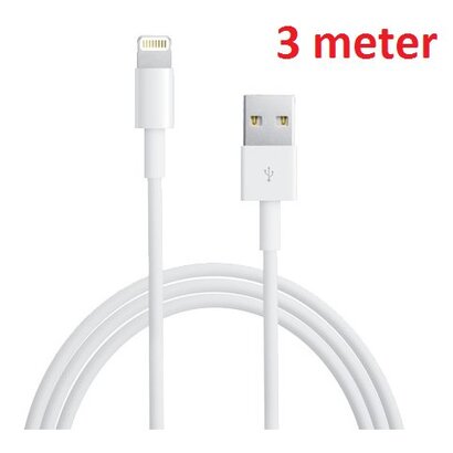 iPhone 5 / 5S / iPad mini Lightning USB kabel (3 meter)