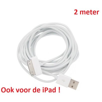 iPad / iPod / iPhone 2 meter usb kabel (2m)