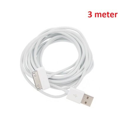 iPod / iPhone 3 meter usb kabel (3m)