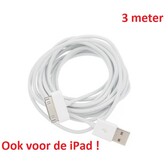 iPad / iPod / iPhone 3 meter usb kabel (3m)
