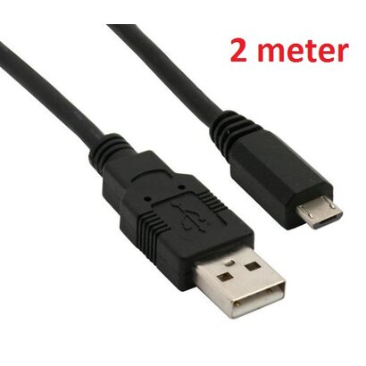 Usb naar micro usb kabel 2.0 - 2 meter