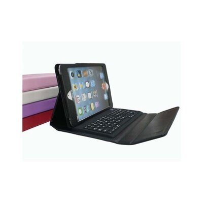 iPad mini / iPad mini 2 (retina) lederen hoes met bluetooth toetsenbord