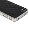 iPhone 4 / 4S hoesje lederen - Chrome met kussentjes