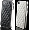 iPhone 4 / 4S hoesje lederen - Chrome met kussentjes