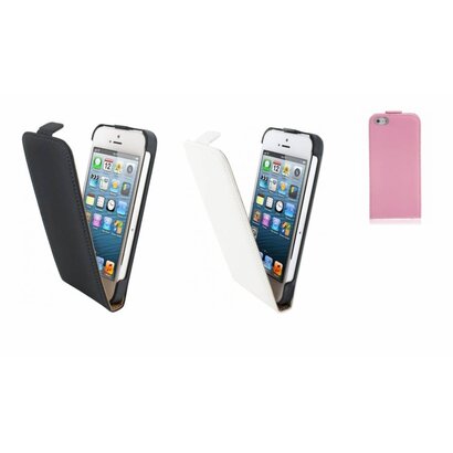 iPhone 5 / 5S lederen flip hoesje - met magneetje