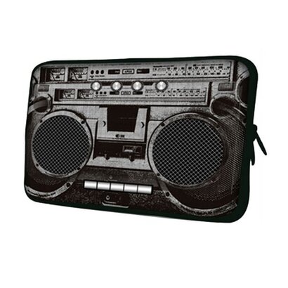 iPad mini / iPad mini 2 (retina) neoprene sleeve hoes 7 inch - Retro radio