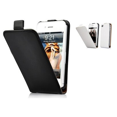 iPhone 4 / 4S lederen flip hoes - met magneetje