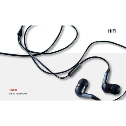 Universele HOCO DX800 HiFi oordopjes met microfoon en volume regelaar WIT